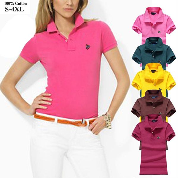 

women's polos 2021 womens shirts 100% cotton short sleeve fashion ladies shirt casual slim female s-4xl, White