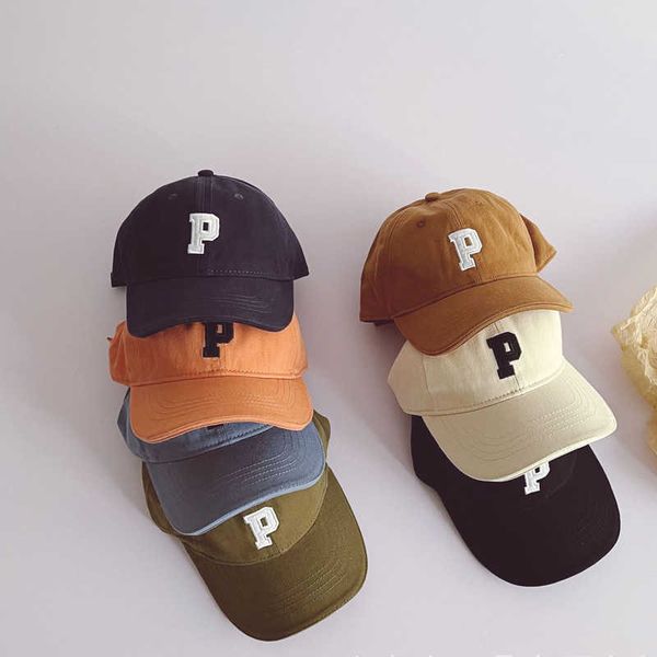 

spring arrival girls fashion letter hats kids korean design baby hat 210528, Yellow