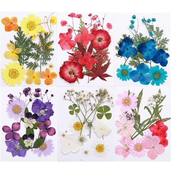 

pack real natural dried flowers uv resin epoxy jewelry making beauty decal for diy nail art decoration face makeup accessories decorations, Silver;gold