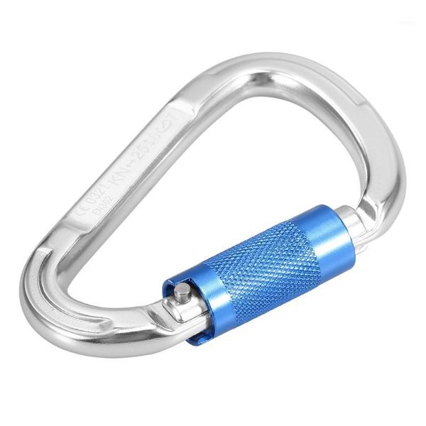 

d-ring auto lock carabiner twist locking gate outdoor keychain rappelling hammock clip climbing accessories cords, slings and webbing1