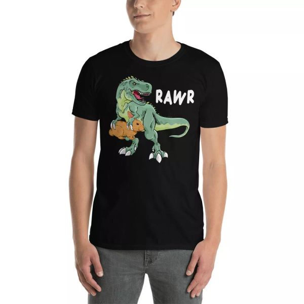

easter day t-rex rawr cute easter day egg t-rex holding bunny lover t-shirt, White;black