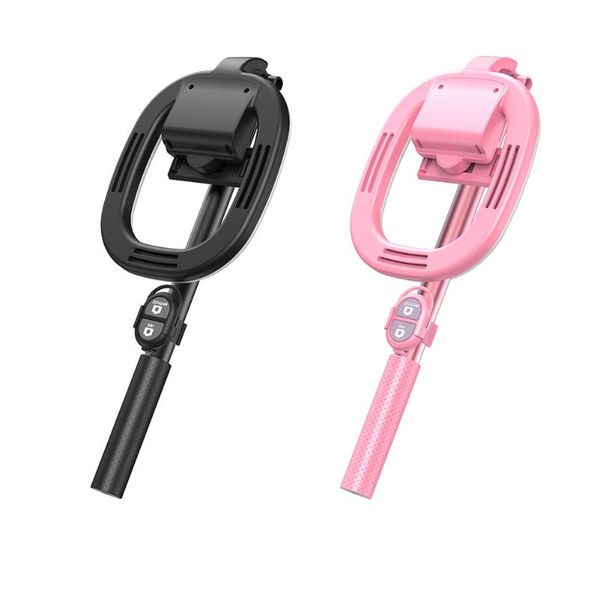 

wireless bluetooth selfie stick tripod led ring light foldable handheld monopod shutter remote for smartphone monopods