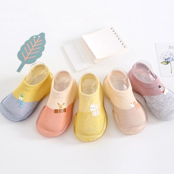 

first walkers baby rubber sole anti slip socks low-cut breathable prewalker shoes