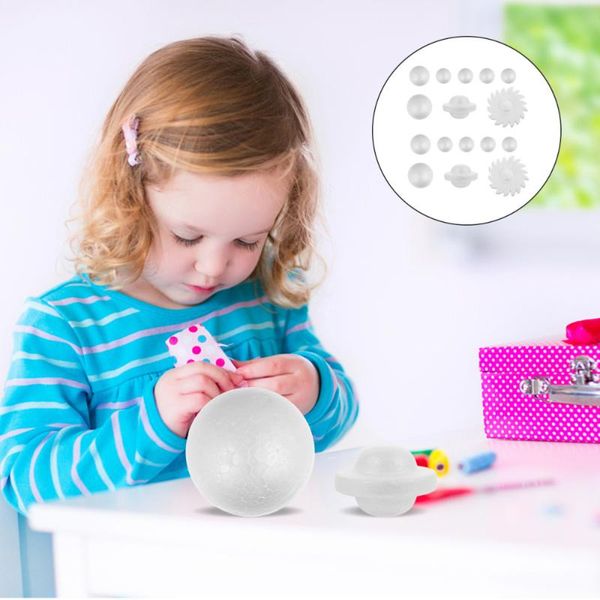 

party decoration 18pcs white interesting diy blank foams balls painted