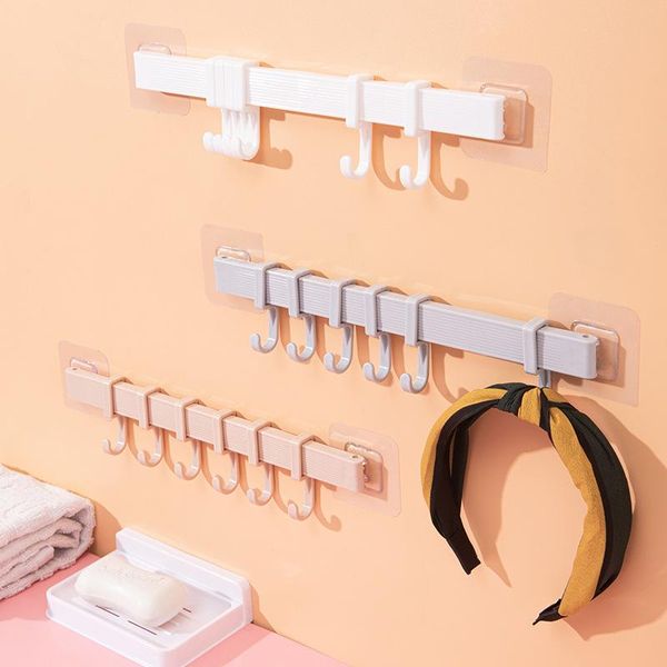 

towel racks bathroom rack paste punching kitchen thickened bar 6 hooks