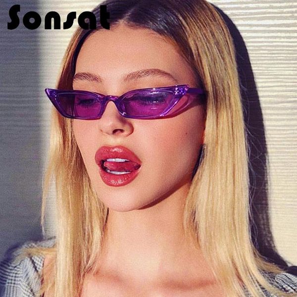 

sunglasses po trendy small frame candy color female fashion cat eye eyewear sweet transparent ocean flakes glasses, White;black