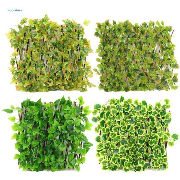 

decorative flowers & wreaths garden expandable fence privacy screen for balcony patio outdoor faux ivy fencing panel artificial hedges