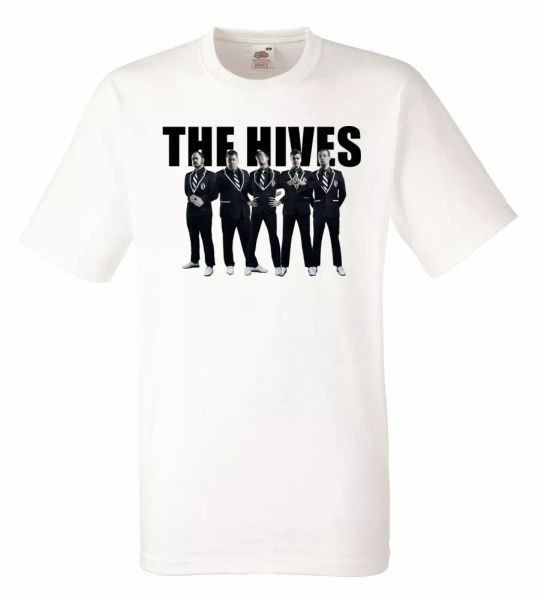 

the hives tape white mens t-shirt men rock band tee shirt, White;black