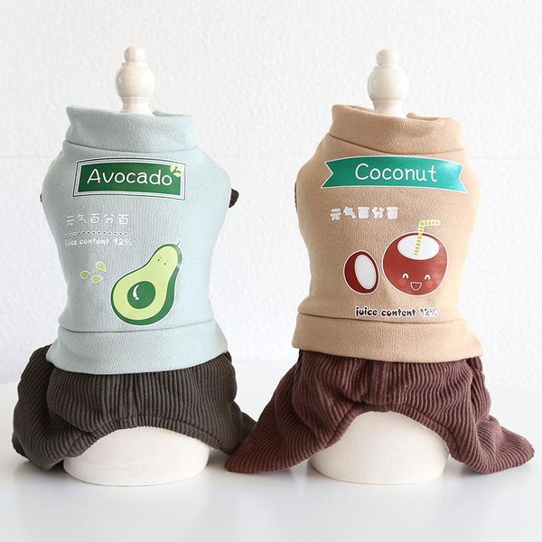 

cat costumes peach vitality fruit sweatshirt pet dog clothes warm cotton jumpsuits pajamas hoodies clothing for dogs puppy