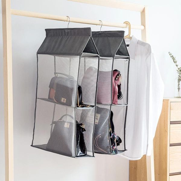 

hang wall hung bag to receive wardrobe hanging up multi-layer fabric dustproof storage shelves organizer boxes & bins