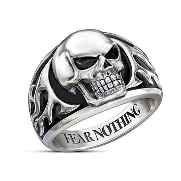 

designer rings vintage skull for men hip hop style steam punk biker men's party jewelry accessories, Golden;silver