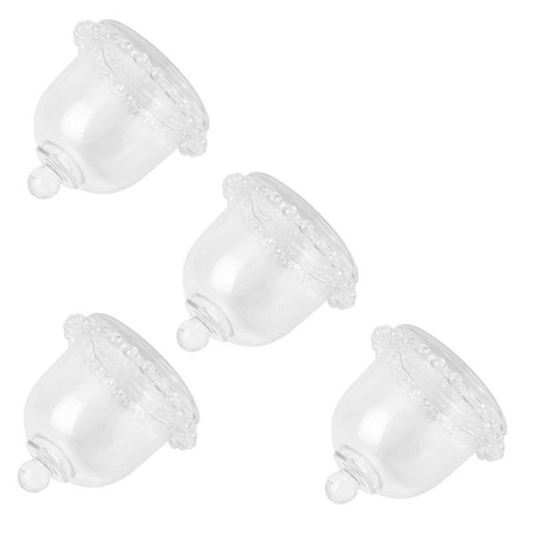 

dishes & plates 4pcs dust-proof covers transparent cake display