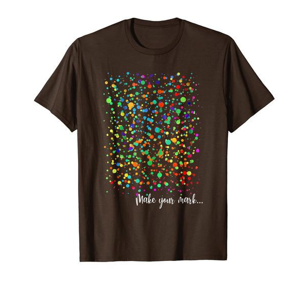 

make your mark rainbow polka dot international dot day t-shirt, White;black