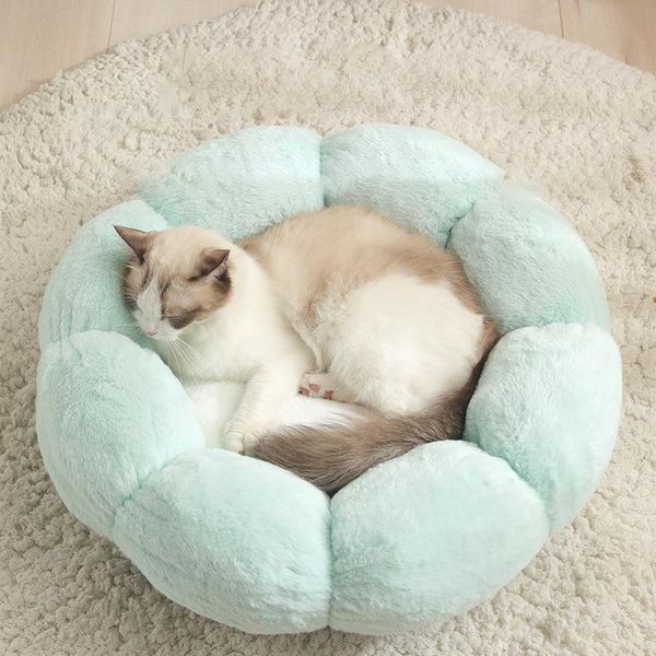

kennels & pens pet dog winter warm bed fleece thicken cat sleeping mat puppy kitten indoor plush nest dogs soft sofa kennel cats round beds