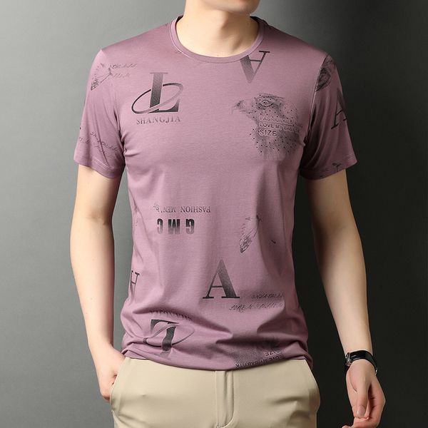 

men's t-shirts mercerized cotton make s short sleeve designer casual fashion t men's shirts 2021 will see the neck clothes, White;black