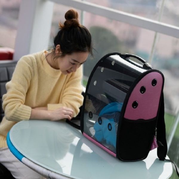 

transparent cat dog out portable backpack aviation breathable pet bag
