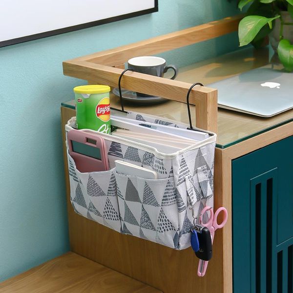 

storage bags hanging bag bedside organizer dorm room phone book magazine holder with hook bed pocket