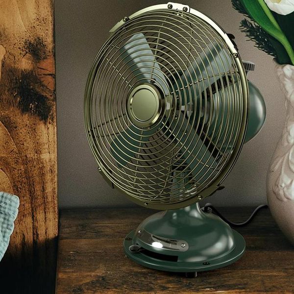 

retro electric fan home restaurant shaking head mute air cooler 8 inch small fans