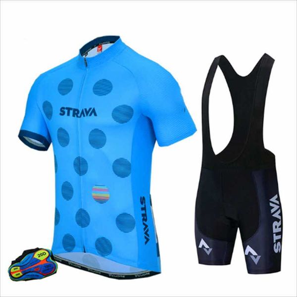 

racing sets strava 2021 pro team men's cycling suit triathlon bike wear quick dry jersey ropa ciclismo clothing, Black;blue