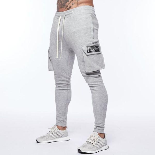 

men's pants jogger autumn and winter sports leisure overalls hip hop style cotton loose straight fashion, Black