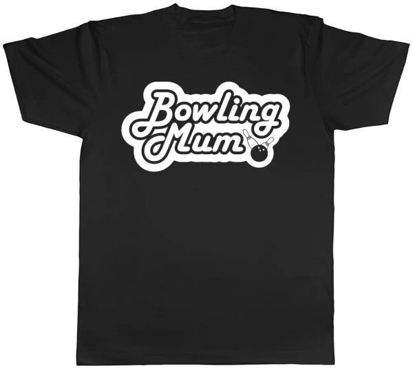 

Bowling Mum Womens Ladies T-Shirt Tee, White;black