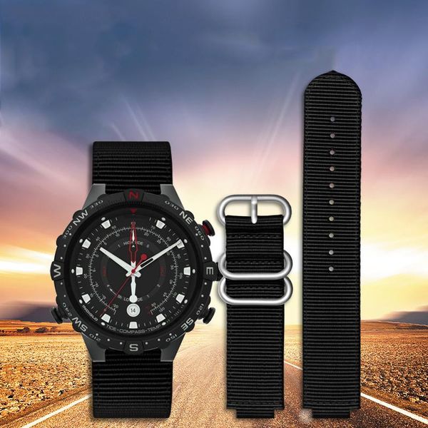 

watch bands convex interface nylon watchband for timext2n739/t2n720/t2n721 series 24*16mm wristwatches band black blue armygreen bracelet, Black;brown