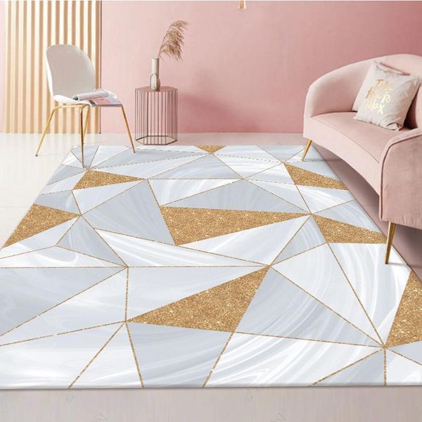 

carpets light luxury modern nordic large living room carpet 3d printing rose gold abstract colorful bedroom kitchen can be fully