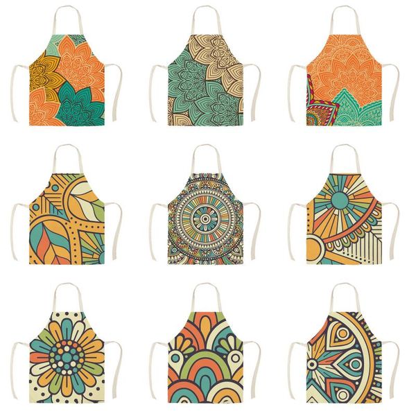 

aprons creative color pattern apron children kitchen linen printing household cleaning cooking antifouling