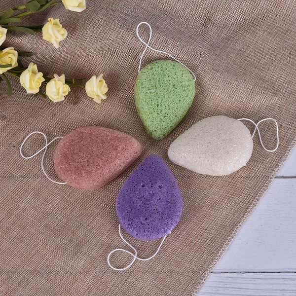 

natural konjac facial puff face cleanse washing sponge exfoliator cleansing cleanser tool 4 colors sponges, applicators & cotton