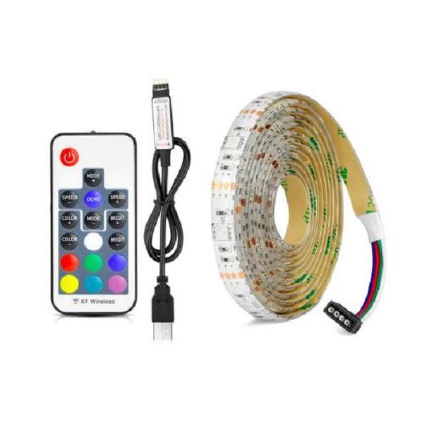 2021 DC 5V USB RGB HA CONDOTTO La Striscia 30LED/M Strisce di Luce Flessibile Nastro Impermeabile 1M 2M 3M 4M 5M Telecomando Per TV Sfondo