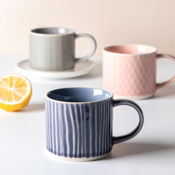

mugs japanese retro mug ceramic drinking simple coffee breakfast cup couple milk minimalist personalised tazas drinkware df50m