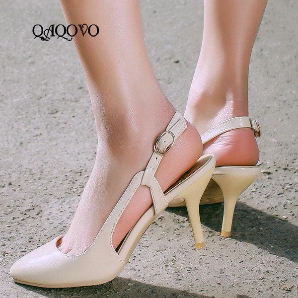 

dress shoes 2021 summer gladiator sandals women pantent leather thin high heels pumps fashion pointed toe casual black beige red