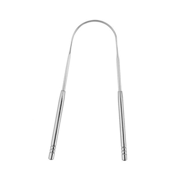 

2021 dental tongue scraper stainless steel cleaner remove halitosis breath coated tongues scraping brush tools