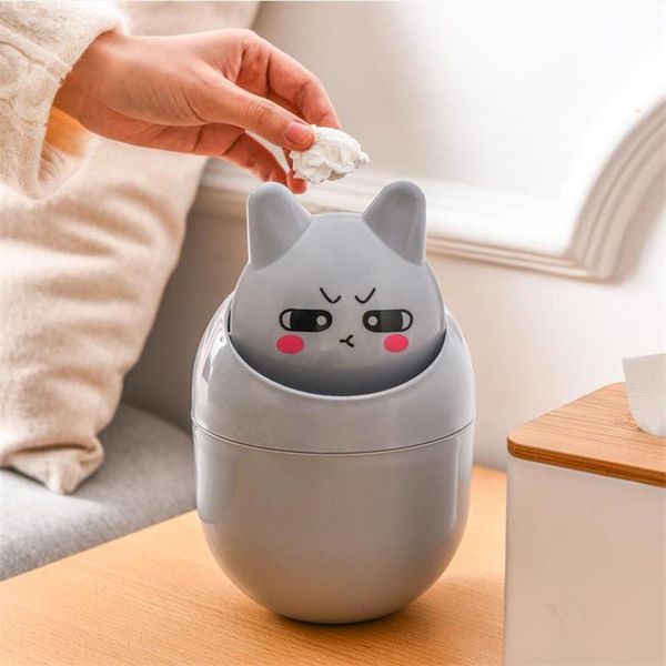 

waste bins deskplastic garbage basket mini cartoon bin cleaning barrel creative for home office table trash can small