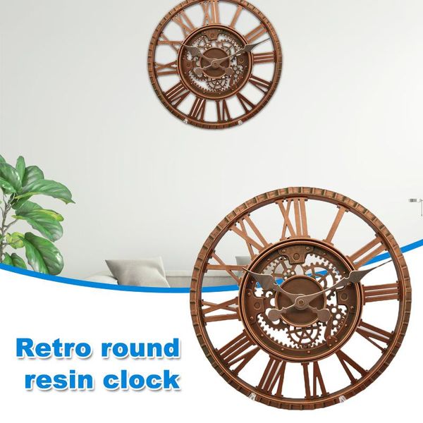 

wall clocks european retro clock silent non-ticking numerals vintage industrial for home living room decorative mowa889