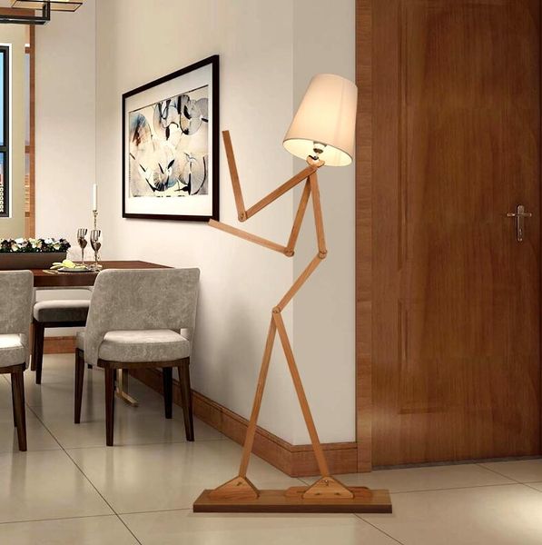 

floor lamps nordic wood artist type people light in the bedroom head bed lighting children room living ems