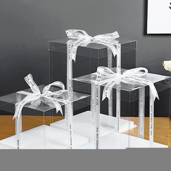 

gift wrap 2pcs durable birthday cake wrapping boxes clear transparent