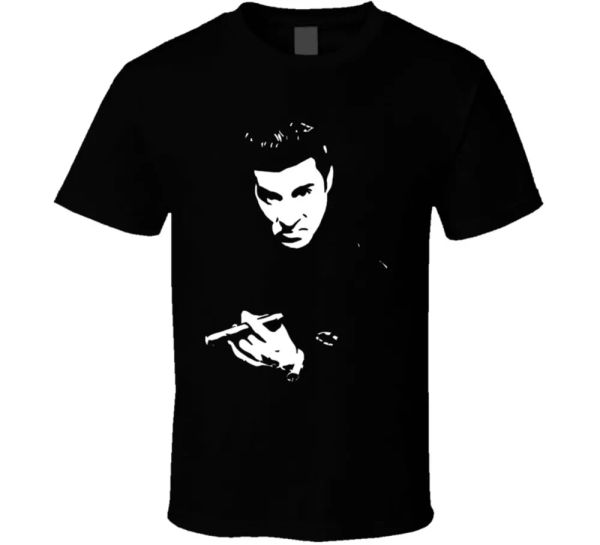 

van zandt silvio sopranos italian gangster tv t shirt, White;black