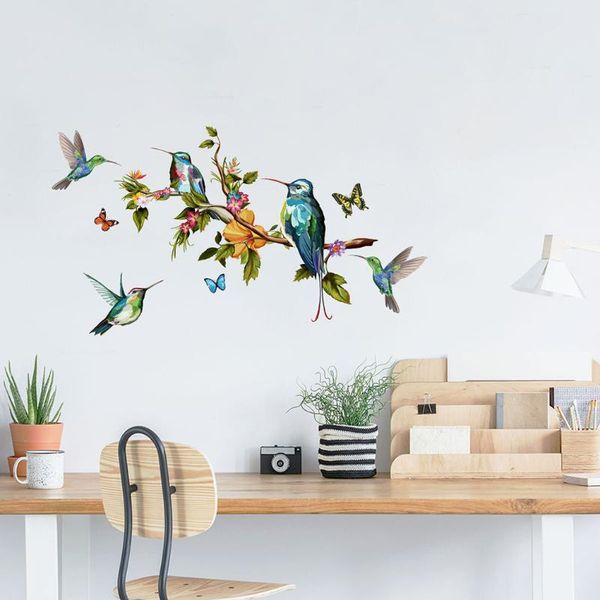 

home wall stickers kids leaves nursery pvc removable waterproof blossom