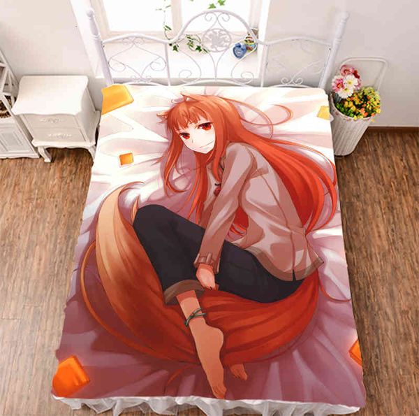 

sheets & sets spice and wolf anime bed sheet throw blanket bedding coverlet cosplay gifts flat sheet gjbz