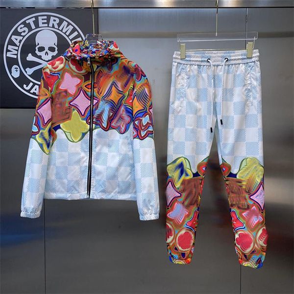 

2021ss man clothes tracksuits brand mens sweat suit spring autumn long sleeved two-piece set fall tracksuit jogging jackets+pants sportswear, Gray