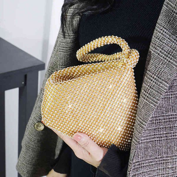 

fashion evening bag style handbag portable make-up mine inlaid diamond lady dinner