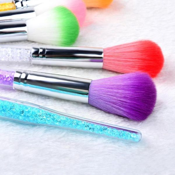 

makeup brushes 1pcs colorful crystal handle nail brush loose powder blush soft i3g4