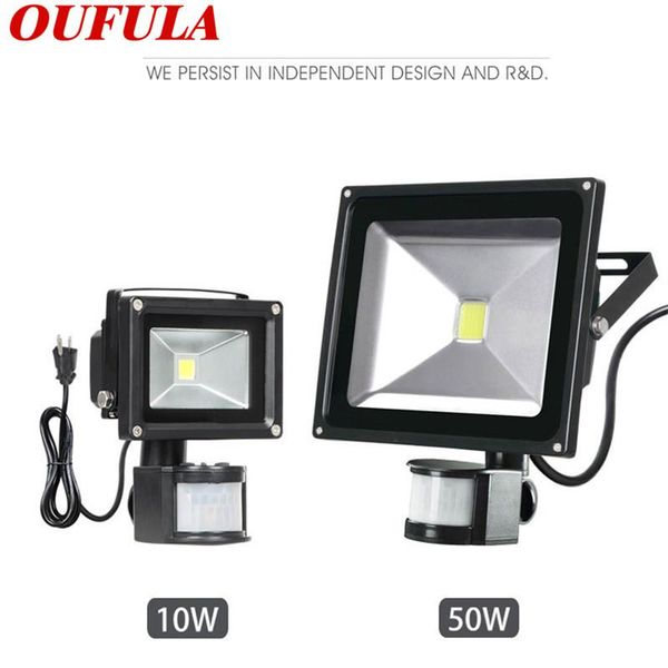 

body induction flood light garage aisle street with sensor floodlights