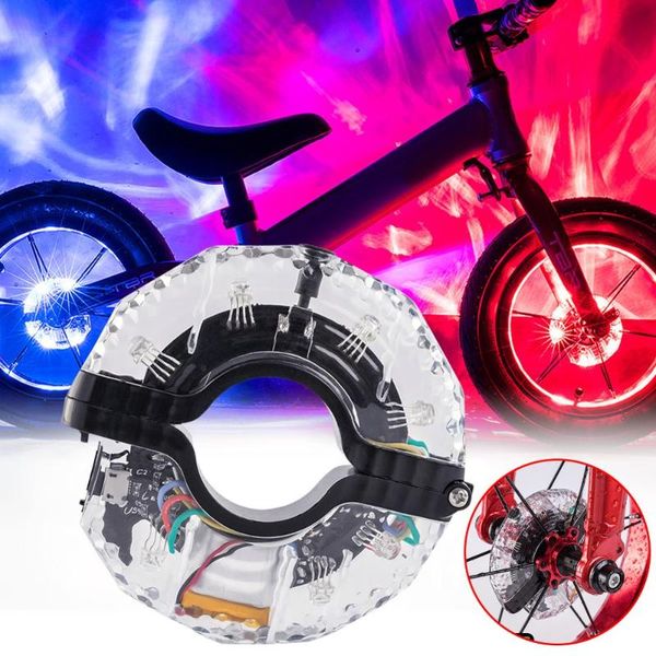 

waterproof bicycle light usb charging led bike wheel easy to install safety warning with battery lights