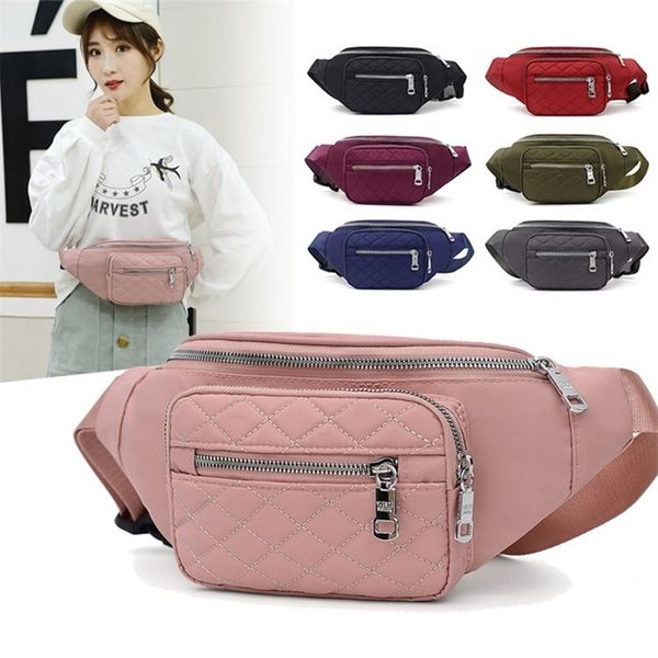 

vento marea waist pack for women casual nylon waterproof chest handbag pillow belt shoulder bag sport travel red purses 210823