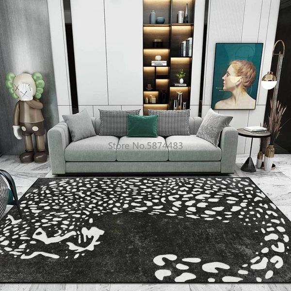 

carpets fashion modern minimalist large version of leopard black and white living room bedroom bedside carpet floor mats custom
