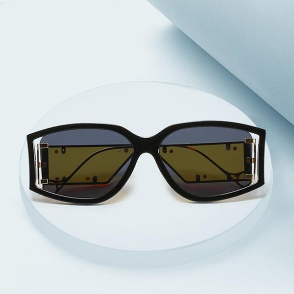 

sunglasses vintage trendy glasses with color lens creative retro fashion thick frame for women men lxh, White;black