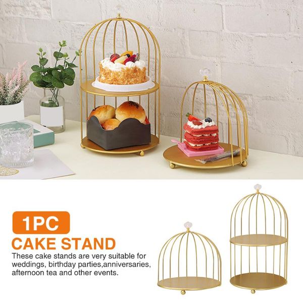 

other event & party supplies home modern display plate fruit bird cage shape cake stand non slip dessert decor durable portable kitchen tool