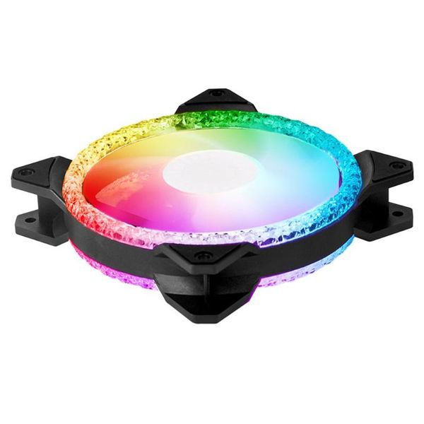 

fans & coolings mf120 flash crystal cooling 12cm fan silent rgb transparent diamond light effect